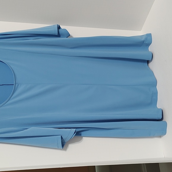 Blue Susan Graver Modern Essentials Tunic Top sz 1X - Picture 3 of 7